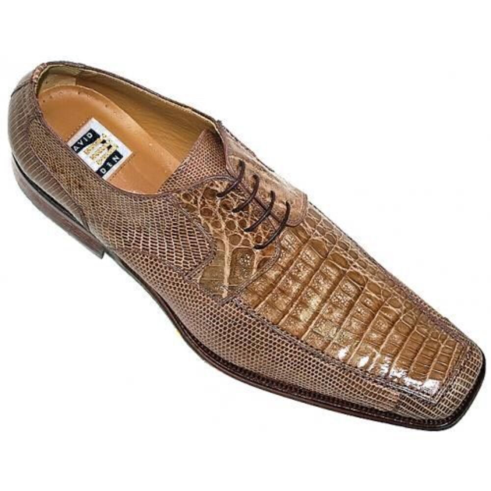David Eden "Gaston" Taupe Genuine Crocodile/Lizard Shoes